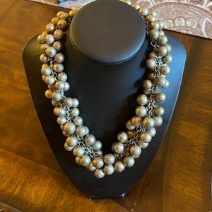 Silver rustic necklace